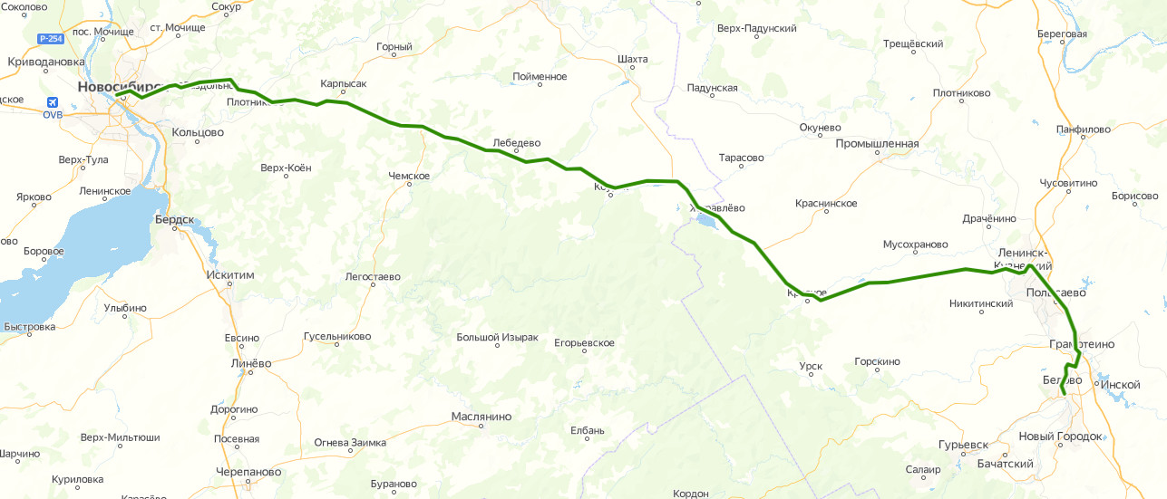 Новосибирск белово на машине