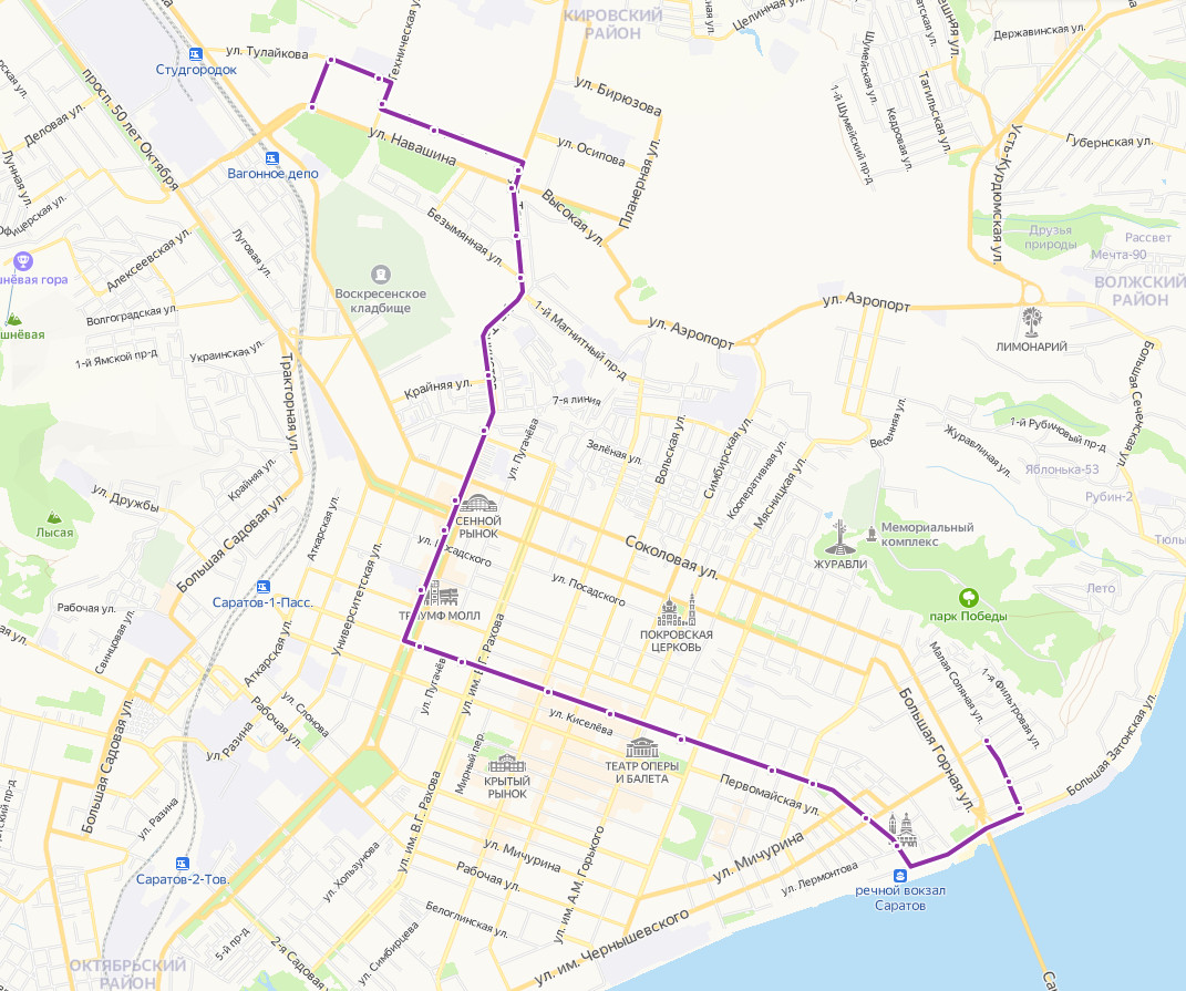 Маршрутка 33 Саратов - расписание и маршрут - остановки - ул ...