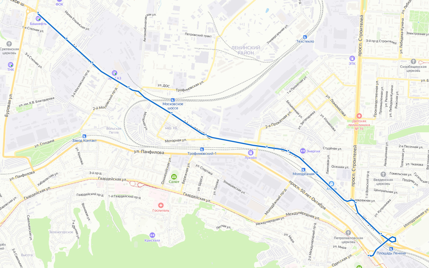 Троллейбус 7 Саратов - расписание и маршрут - остановки - площадь ...