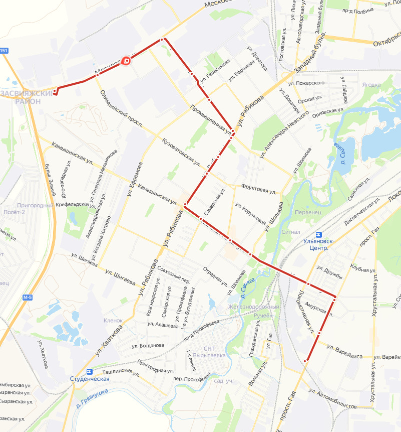 Маршрут 22 ульяновск схема